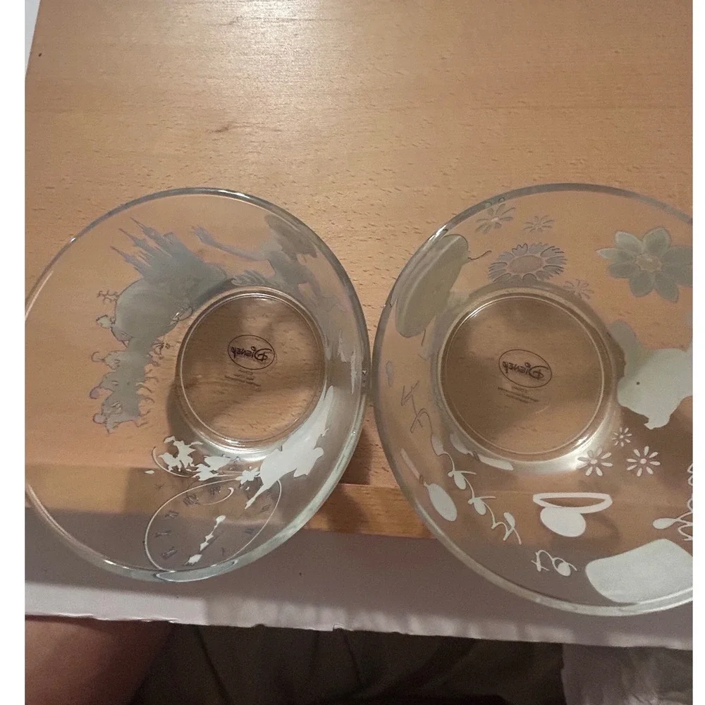 Disney Cinderella and Doc McStuffins Glass Bowls Set of 2 Clear Multicolor